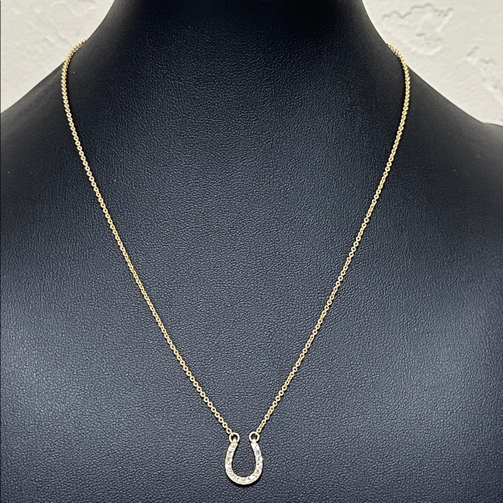 Spartina 449 Sea La Vie Feel Lucky 18KT Gold Plate Horseshoe Necklace
